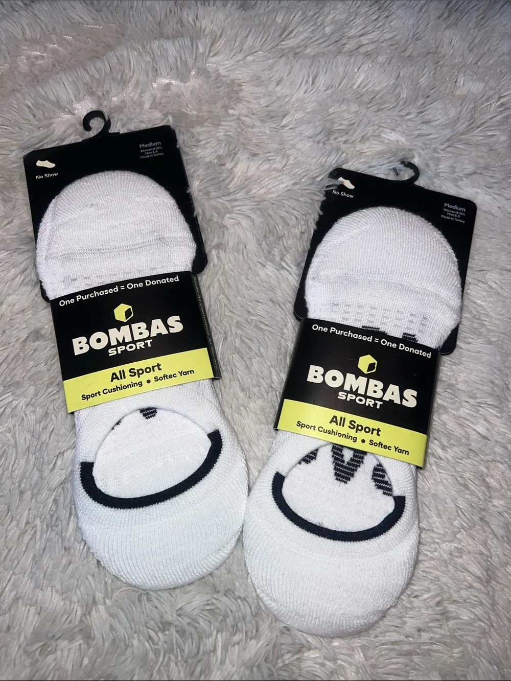 Two Pair BOMBAS SPORT CUSHIONED NO SHOWS
